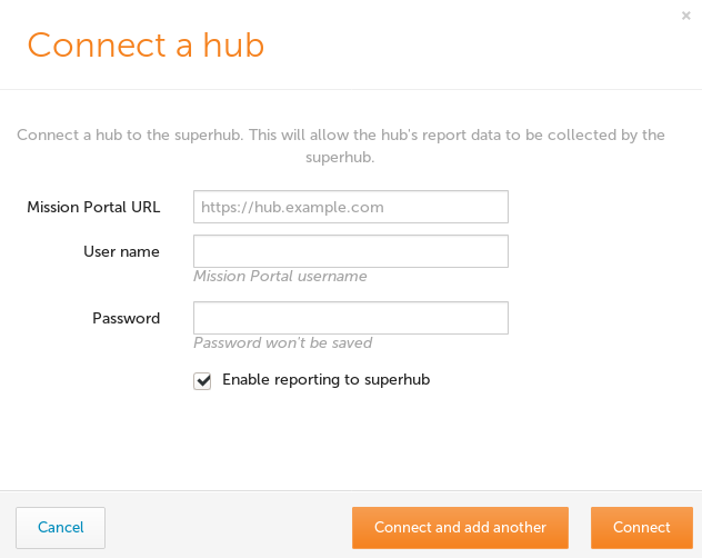 Connect a hub