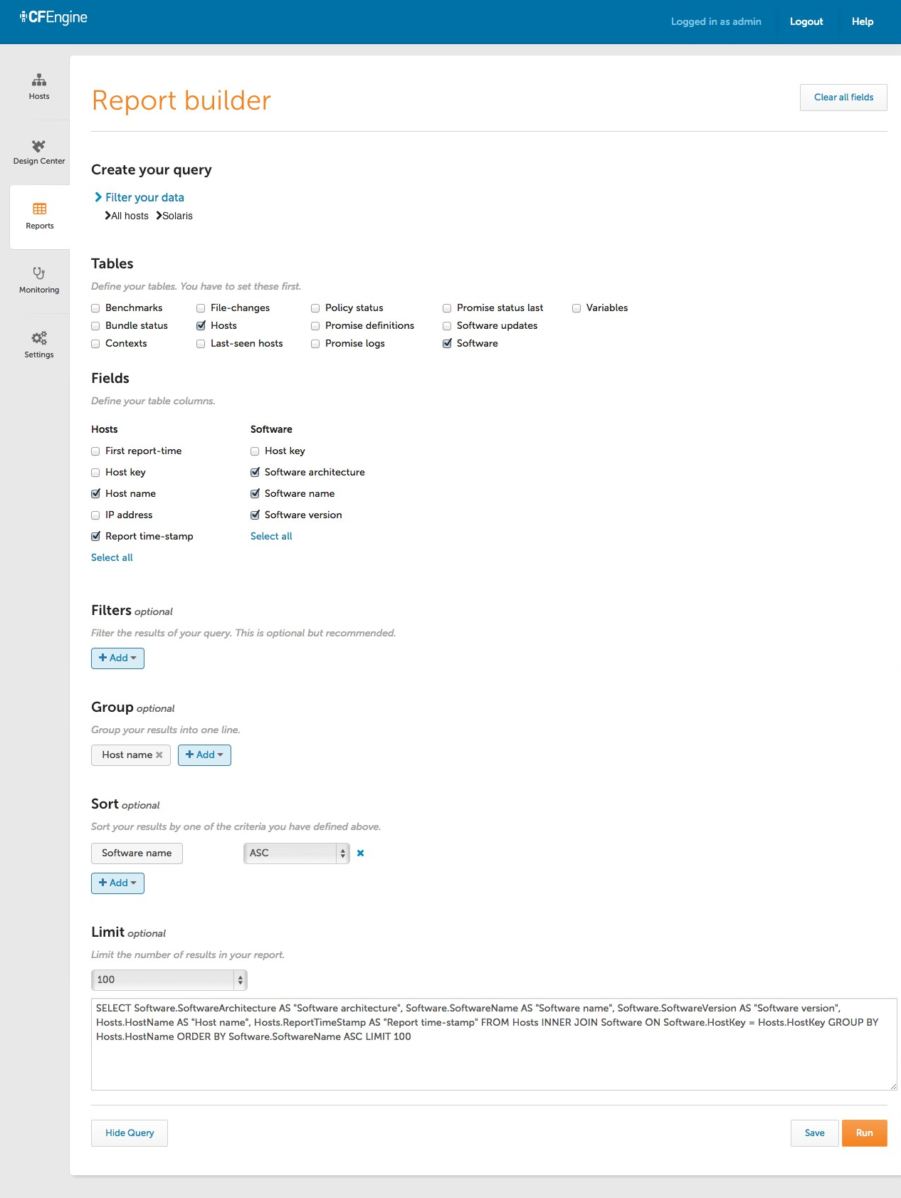 Improved SQL Report App in Mission Portal