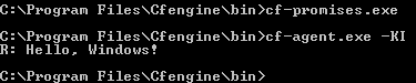 Windows output