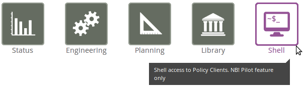 Go to shell application